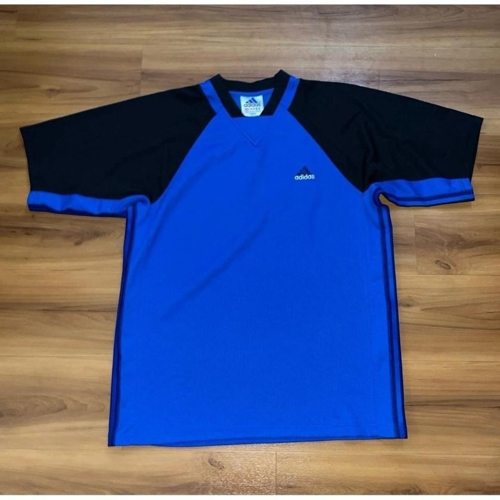 Mens Vintage Adidas‎ 90's 3 Stripe Athletic Performance Jersey Top